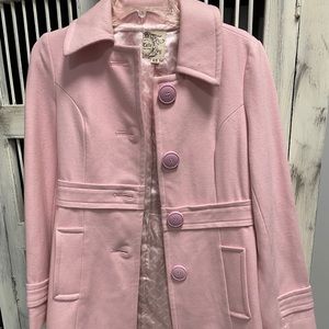 Pink Tulle Wool Coat